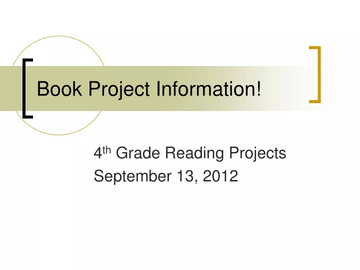 book project information