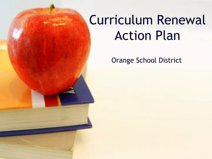 curriculum renewal action plan