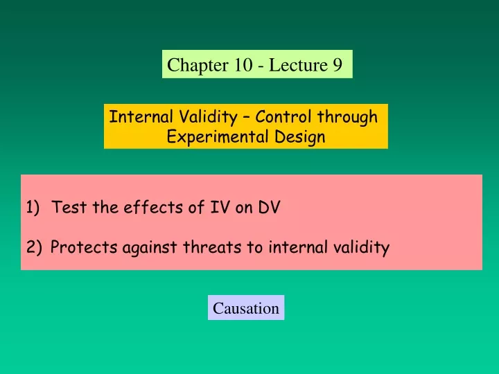 chapter 10 lecture 9