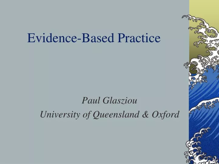 evidence based practice