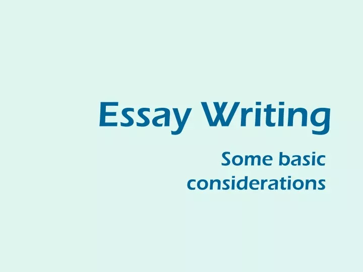 essay writing