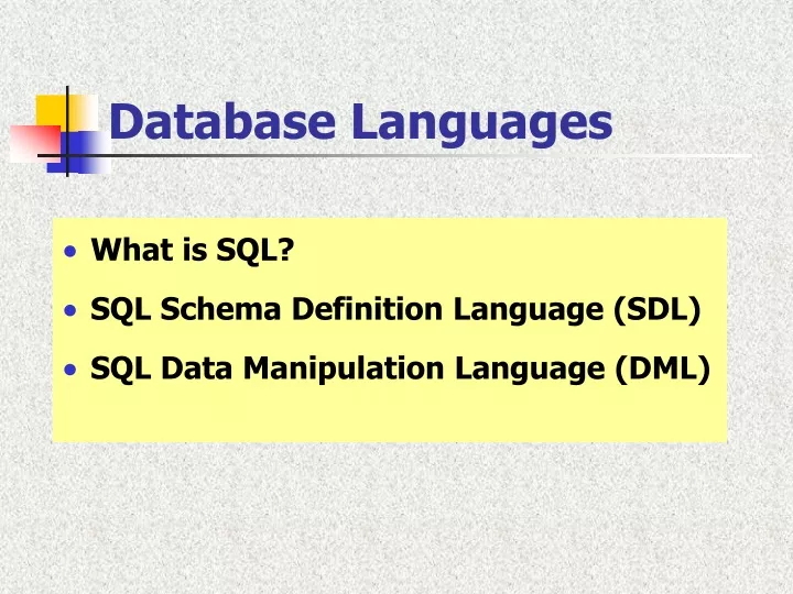 database languages