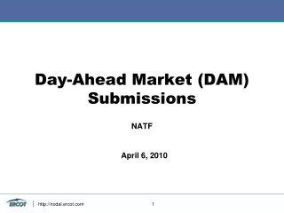 Day-Ahead Market (DAM) Submissions