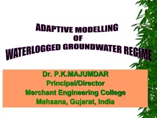 Dr. P.K.MAJUMDAR Principal/Director Merchant Engineering College Mehsana, Gujarat, India