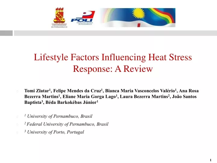 lifestyle factors influencing heat stress response a review
