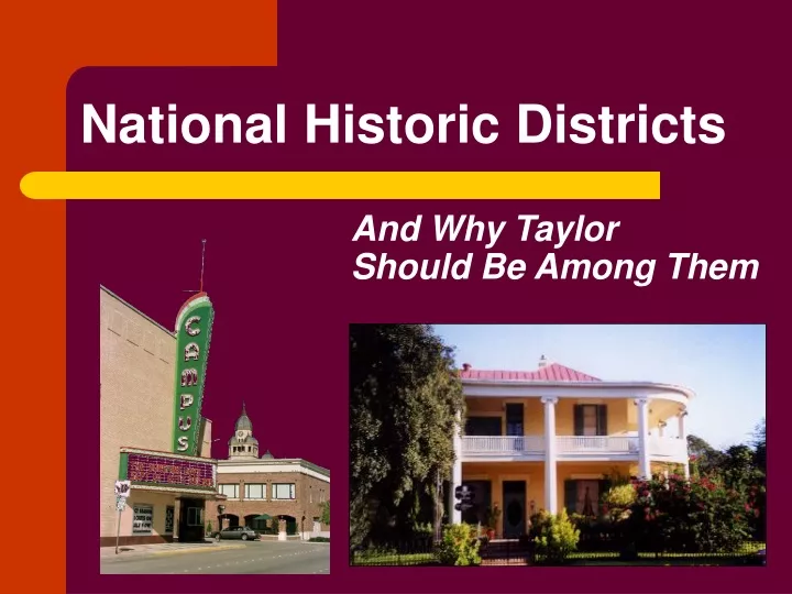 national historic districts