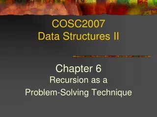 COSC2007   Data Structures II
