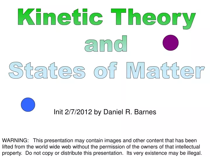kinetic theory and states of matter
