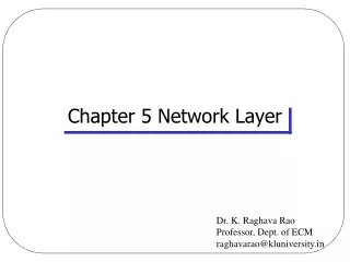 Chapter 5 Network Layer