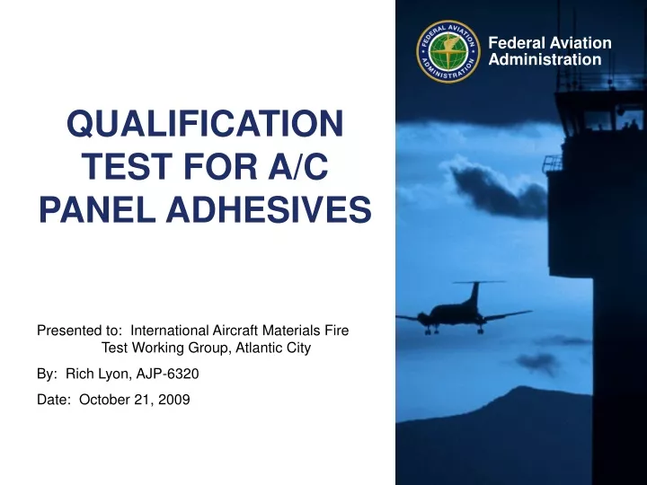 qualification test for a c panel adhesives