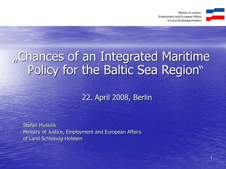 chances of an integrated maritime policy