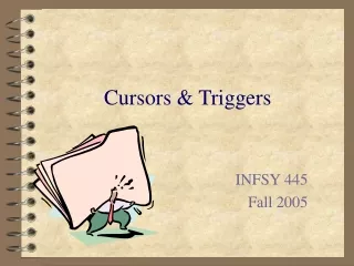 Cursors &amp; Triggers