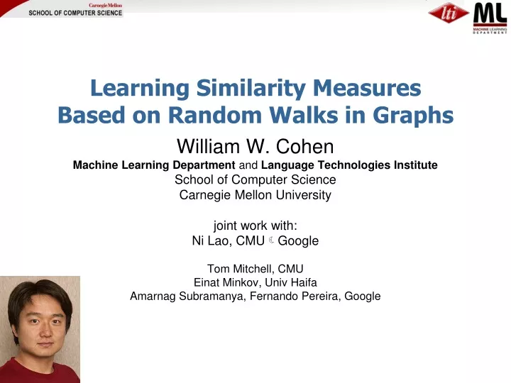 learning similarity measures based on random walks in graphs
