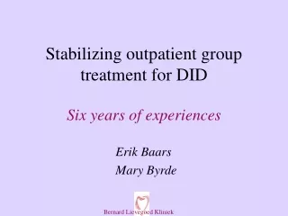 Stabilizing outpatient group treatment for DID