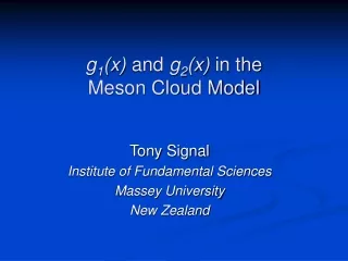 g 1 (x)  and  g 2 (x)  in the  Meson Cloud Model