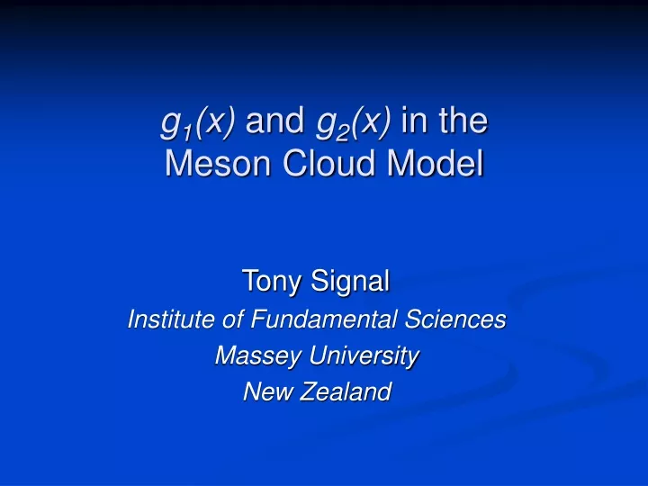 g 1 x and g 2 x in the meson cloud model