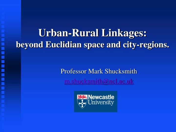 urban rural linkages beyond euclidian space and city regions