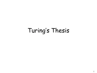 Turing’s Thesis