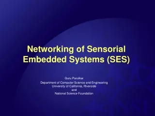 Networking of Sensorial Embedded Systems (SES)