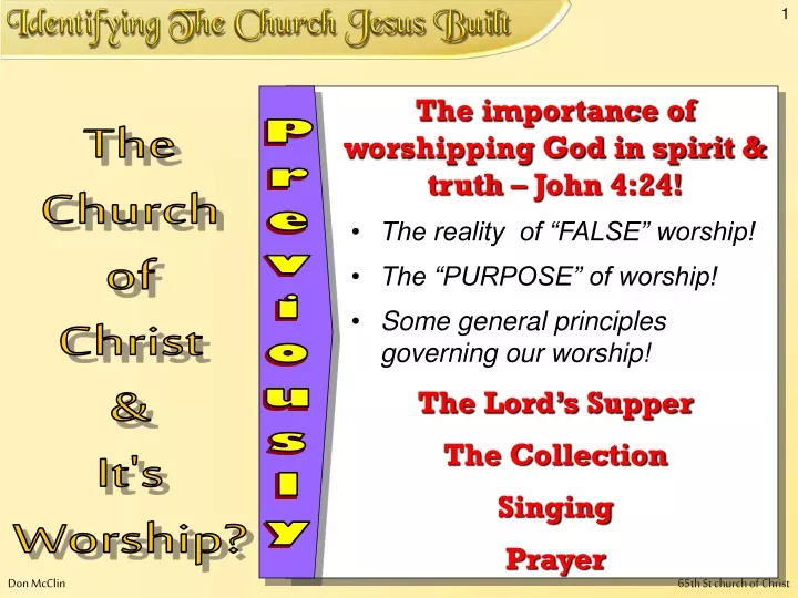 the importance of worshipping god in spirit truth