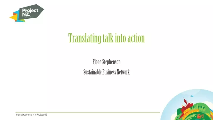 translating talk into action fiona stephenson