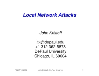 Local Network Attacks