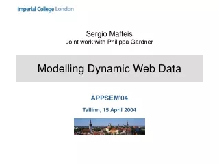 Modelling Dynamic Web Data