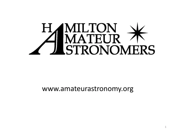 www amateurastronomy org
