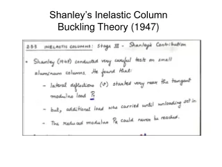 Shanley’s Inelastic Column Buckling Theory (1947)