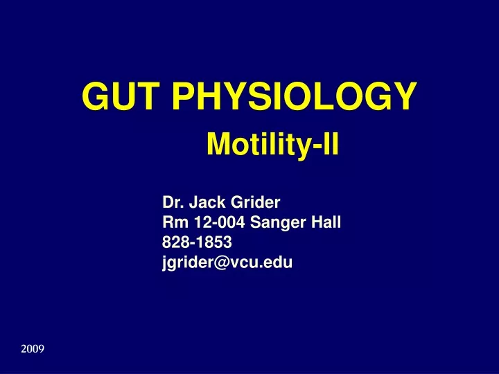 gut physiology motility ii