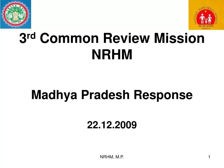 3 rd common review mission nrhm
