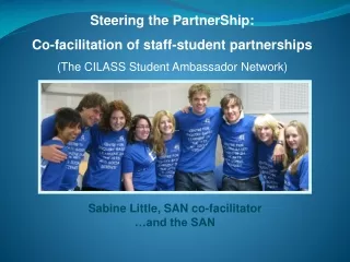 Sabine Little, SAN co-facilitator …and the SAN