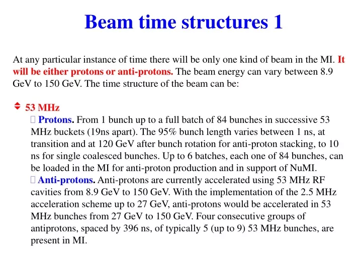 beam time structures 1