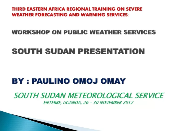 third eastern africa regional training on severe