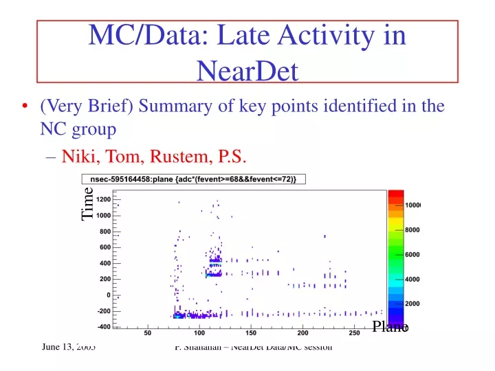 mc data late activity in neardet