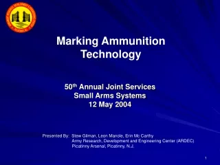 50 th  Annual Joint Services Small Arms Systems 12 May 2004