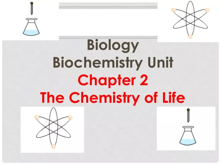 biology biochemistry unit chapter 2 the chemistry