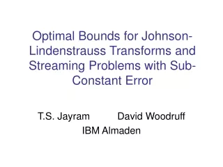 Optimal Bounds for Johnson-Lindenstrauss Transforms and Streaming Problems with Sub-Constant Error