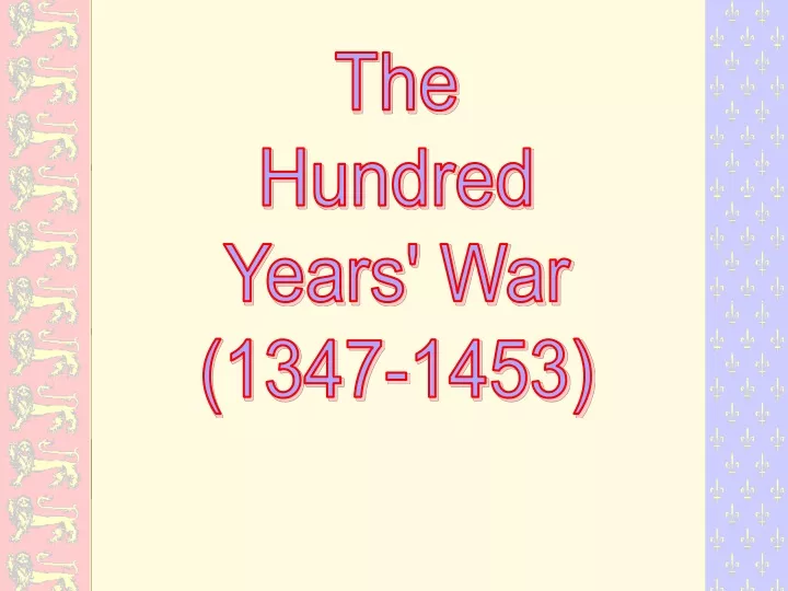 the hundred years war 1347 1453