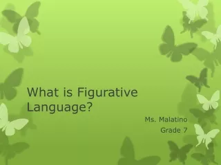 What is Figurative Language?