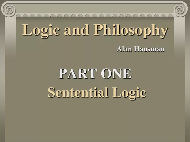 logic and philosophy
