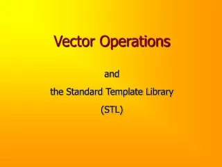 Vector Operations