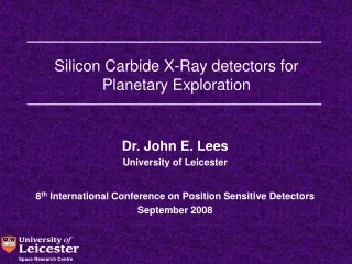 Silicon Carbide X-Ray detectors for Planetary Exploration