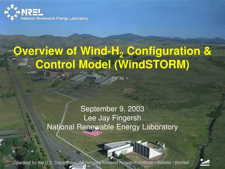 overview of wind h 2 configuration control model
