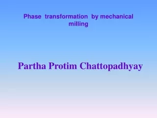 Phase  transformation  by mechanical  milling