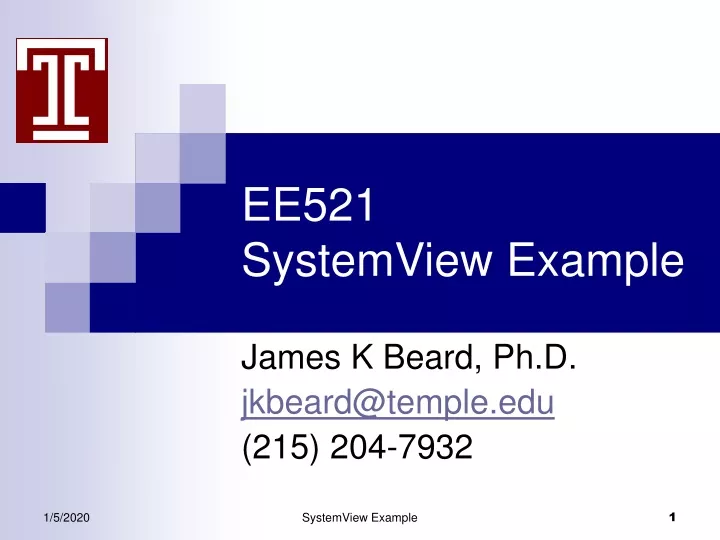 ee521 systemview example