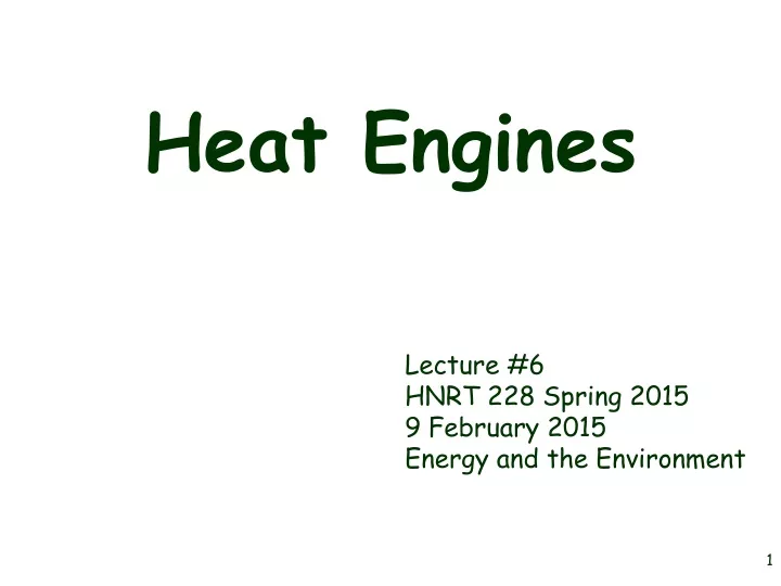 heat engines