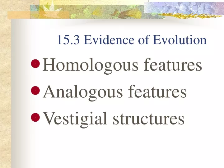 15 3 evidence of evolution
