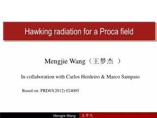 Hawking radiation for a Proca field