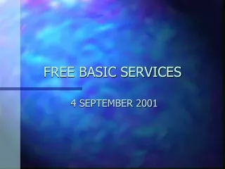FREE BASIC SERVICES